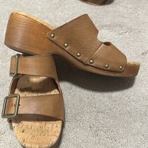 Kork Ease Saffron Slide  Sandal Women's Size 9M Brown Terra Platform Heel